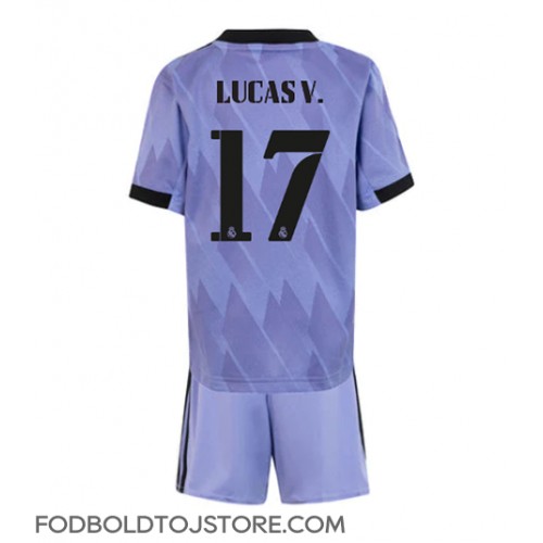 Real Madrid Lucas Vazquez #17 Udebanesæt Børn 2022-23 Kortærmet (+ Korte bukser)